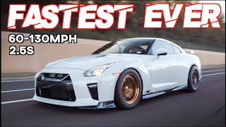 FASTEST Street Car Ever 2200HP GTR 60130MPH in 25s on the Street MIND BLOWING ACCELERATION [upl. by Maribeth825]