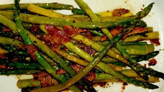 Asparagus sauteed in Skillet [upl. by Assirrem]