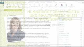 Nummerierte Überschriften und Inhaltsverzeichnisse in Microsoft Word [upl. by Brana751]