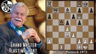 Best Chess Games Ever Vlastimil Hort vs Lajos Portisch 1973 [upl. by Aigroeg816]