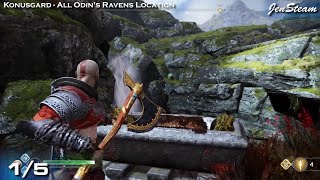 God of War All Odins Ravens in Konunsgard Allfather Blinded Trophy [upl. by Monsour]