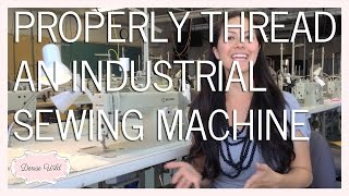 SEWING HOWTO Thread An Industrial Sewing Machine [upl. by Rawna724]