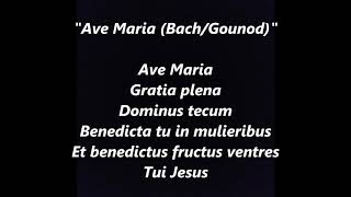 AVE MARIA BACH Gounod Lyrics Words text Blessed Virgin Mother Mary May Crown Assumption Notre Dame [upl. by Sonja]