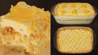 Pineapple Dessert  Pineapple Cream Delight  10 Minute Dessert Recipe [upl. by Grinnell176]