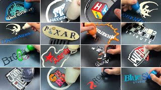 15 The Most Famous Animation Studios Logos Pancake Art [upl. by Aleekahs205]