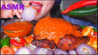 ASMR WHOLE CHICKEN CURRY  TIKKA MASALA  ONION  CHILLIES  CRUNCHY CUCUMBER  RICE 咖喱饭 咀嚼音 먹방 [upl. by Teodoro]