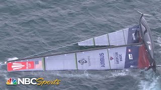 Americas Cup Biggest crashes capsizes  Motorsports on NBC [upl. by Chancelor]