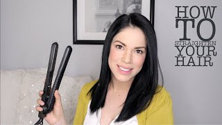 HOW TO STRAIGHTEN YOUR HAIR beginner friendly [upl. by Cherish]