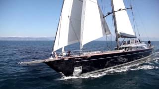 60m Perini Navi sailing yacht PERSEUS3 under sea trials [upl. by Ulda989]