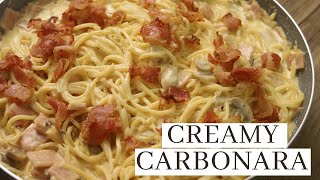 CREAMY CARBONARA PASTA RECIPE  Filipino Style Carbonara [upl. by Becki]