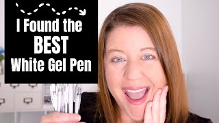 I Found the Best White Gel Pen White Gel Pen Comparison amp Cardmaking Techniques [upl. by Ativad]