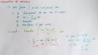 Le CHANGEMENT DE VARIABLE pour RÉSOUDRE des INTÉGRALES  Méthode  Exemple  Maths Prépa Licence [upl. by Eenej]