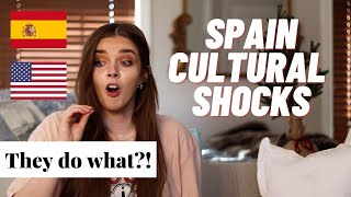 10 SPAIN CULTURE SHOCKS  AMERICAN IN SPAIN  Mi vida en España [upl. by Mima904]