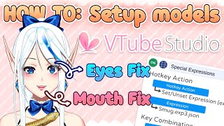 【HOW TO Live2d】Vtube Studio tutorial  Fix weird eyes and mouth  YoshinoArt [upl. by Opportuna]