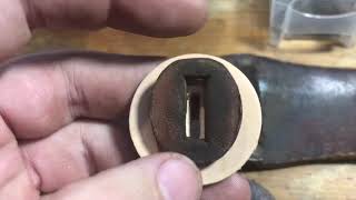 Cattaraugus 225Q Restoration Part 2  Making A Stacked Leather Handle [upl. by Gautier]