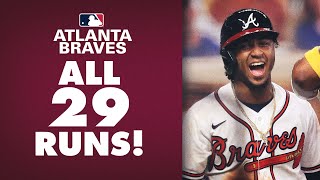 29 RUNS All runs from the Braves 299 win over the Marlins NL Record [upl. by Aibara985]