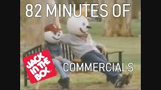 82 MINUTES OF JACK IN THE BOX COMMERCIALS [upl. by Anwahsiek]