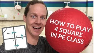 How to Play 4 Square in PE Class Teaching Tips for Four Square [upl. by Aicat]