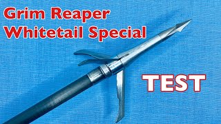 GRIM REAPER WHITETAIL SPECIAL Broadhead Test [upl. by Enomrej]