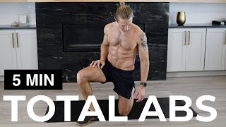 5 MIN ABS WORKOUT  TOTAL ABS WORKOUT [upl. by Cowan]