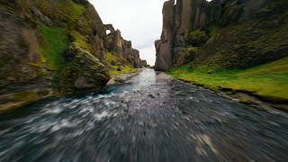 FPV Drone Flight through Beautiful Iceland Canyon [upl. by Sokcin]