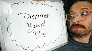 How to Write a GOOD Discussion Board Post [upl. by Fedak]