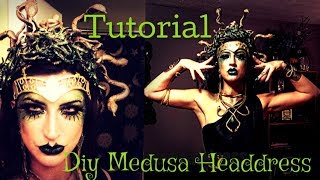 DIY Medusa Headdress Tutorial  Halloween Costume [upl. by Ahselyt556]