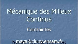 MMC Chapitre 4 Contraintes [upl. by Neils131]