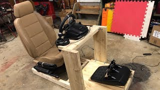 Building a Sim Racing Cockpit  Wood DIY [upl. by Pasquale]