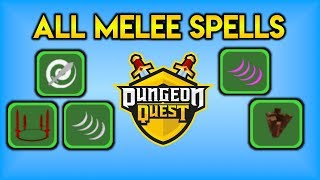 Where to Get ALL Melee Spells Physical Damage  Dungeon Quest ROBLOX [upl. by Cruz723]