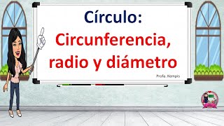 Círculo Circunferencia radio y diámetro [upl. by Nibur]