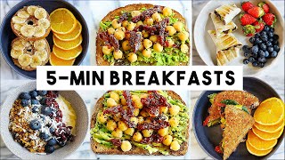 EASY 5MINUTE BREAKFAST IDEAS vegan [upl. by Aneis]