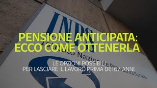 Pensione anticipata ecco come ottenerla [upl. by Ayanad]