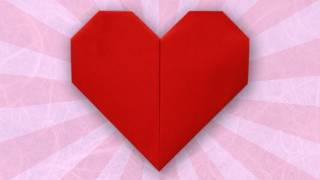 Origami Heart Folding Instructions [upl. by Willtrude504]