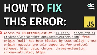 How To Fix quotnull has been blocked by CORS policyquot Error in JavaScript AJAX [upl. by Richmound]