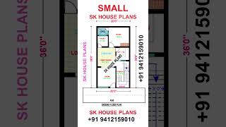 House Plan 20 x 36  720 Sqft  80 Sqyds Home Design by SK House Plans Serial No 1728 [upl. by Yclehc623]