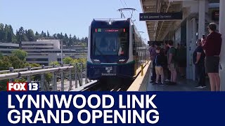 Lynnwood Link light rail extension opens  FOX 13 Seattle [upl. by Poland]