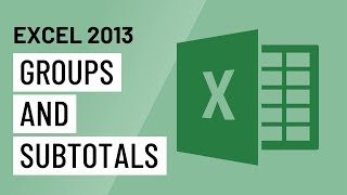 Excel 2013 Groups and Subtotals [upl. by Enirehs]