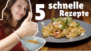 5 schnelle Rezepte in unter 10 Minuten  vegetarisch und abwechslungsreich [upl. by Hayidan82]