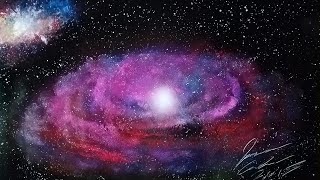 Spiral Galaxy SPRAY PAINT ART TUTORIAL [upl. by Pedro309]