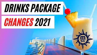 MSC Drink Package 2021 CHANGES New Prices [upl. by Enyahc843]