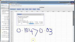 Hypothesis testing using Statcrunch [upl. by Anahpos]