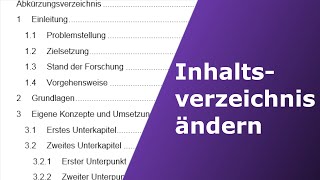 Layout beim WordInhaltsverzeichnis ändern [upl. by Ayifas]