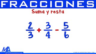 Cómo sumar o restar 3 o más fracciones [upl. by Ryle]