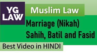 Marriage under Muslim Law  Family Law [upl. by Fitz]