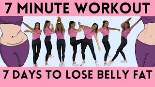 7 DAY CHALLENGE 7 MINUTE WORKOUT TO LOSE BELLY FAT  HOME WORKOUT TO LOSE INCHES Lucy WyndhamRead [upl. by Ailsa173]