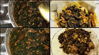 Quick quotNo Blendquot Kontomire stew recipe Ghanaian Egusi stew 🥘 [upl. by Gardner]