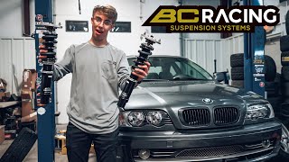 Best BMW E46 Coilovers BC Racing How To INSTALL Ep3 [upl. by Hamid71]