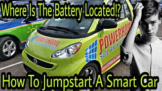 How To Jumpstart A Smart Car  Smart ForTwo [upl. by Nnyl]