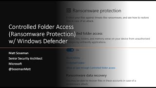 Controlled Folder Access Ransomware Protection in Windows 10 [upl. by Judi]